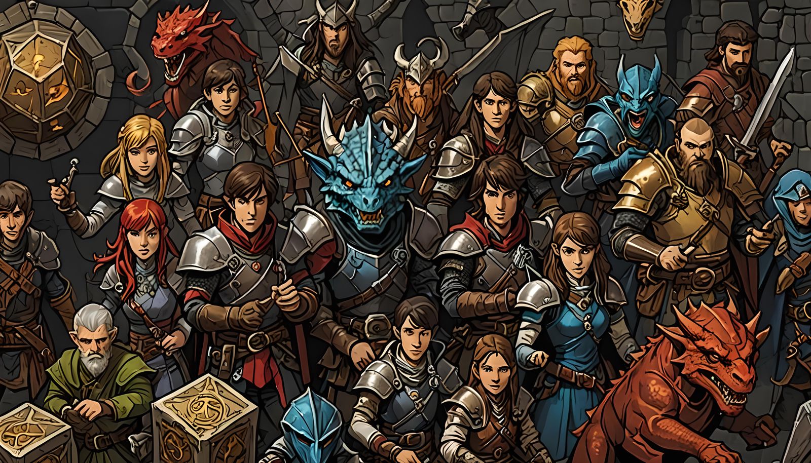 Dungeons and Dragons Logo Illustration