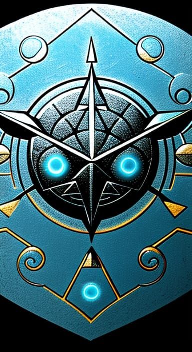 Interdimensional Scarab Sigil in Retroweird Technicolor