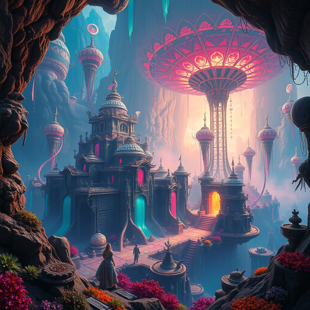 Surreal Realmscape in Vast, High-Fantasy Aesthetic