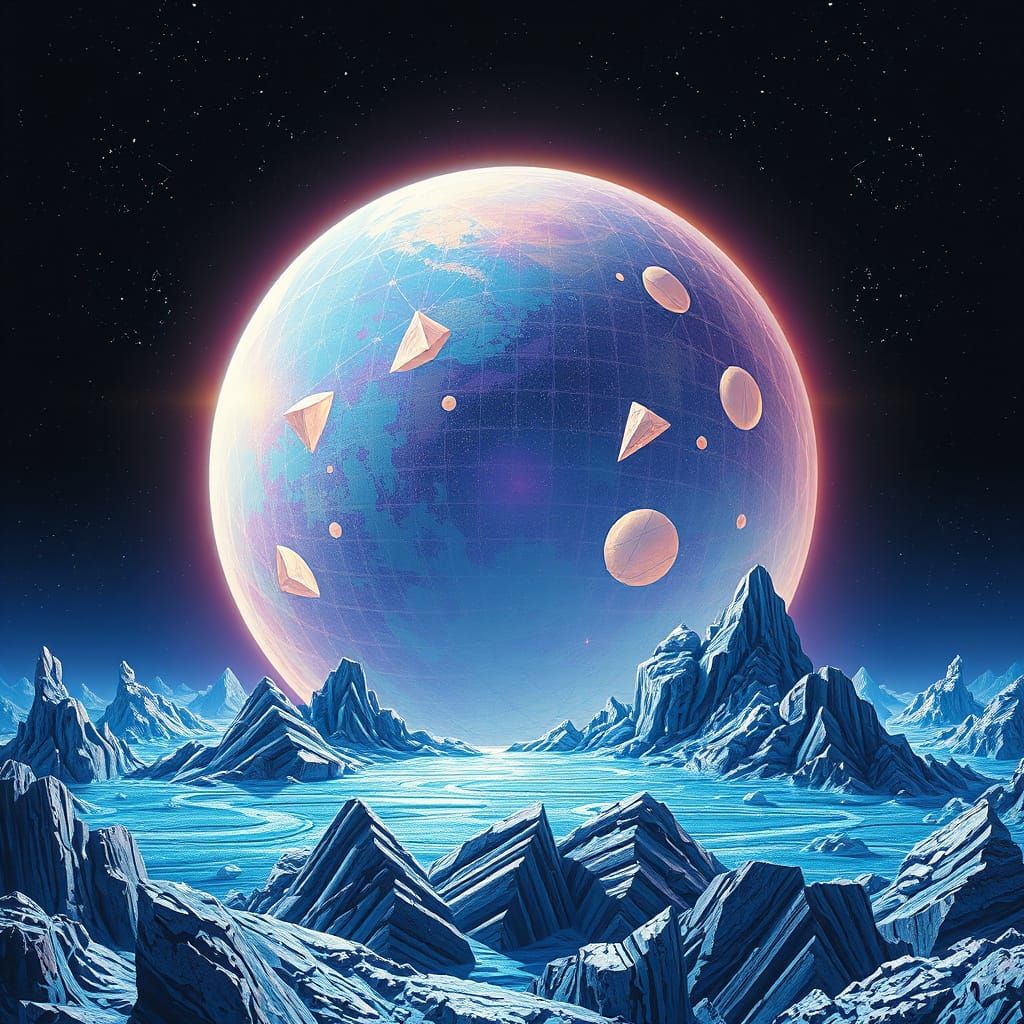 Glimmering Diamond Planet Illuminates Starry Galaxy