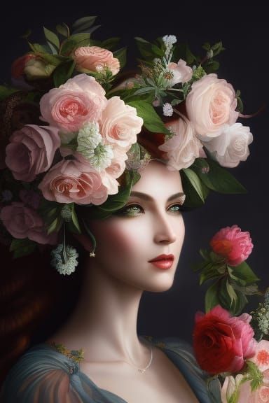Woman With Flowers