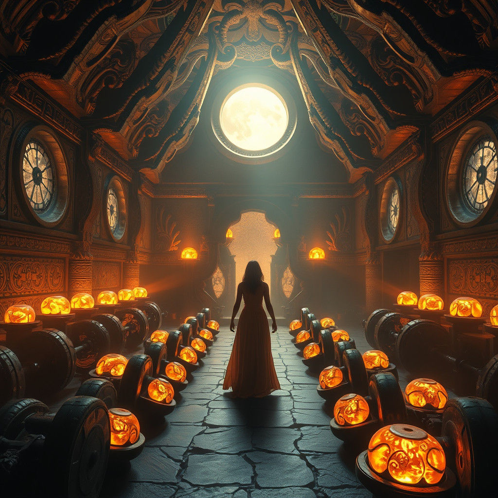 Mystical Gym with Glowing Weights in Unreal Engine 5