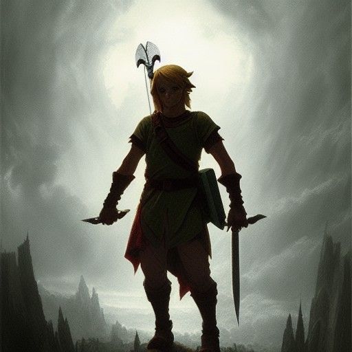 Hero of Time in Gothic Horror Style