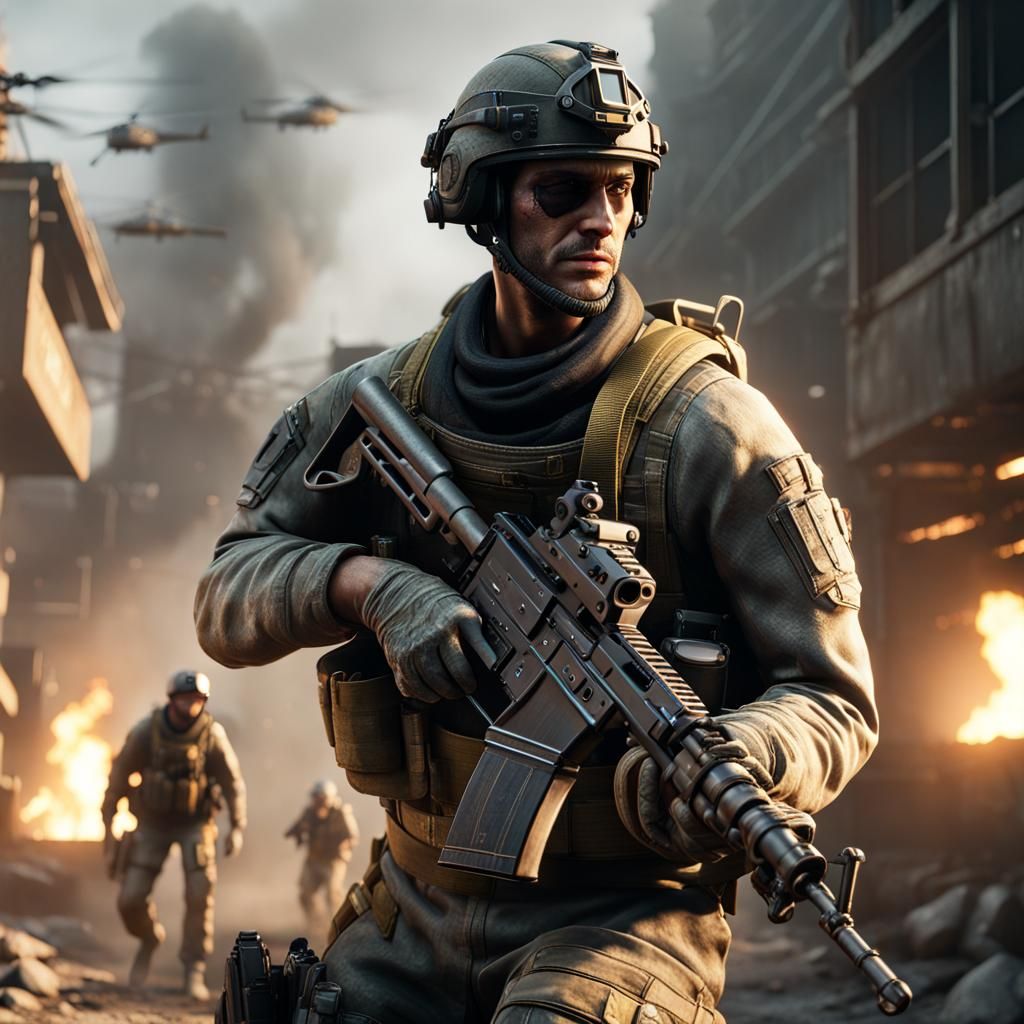 Cinematic 3D Game Scene in 8K Resolution