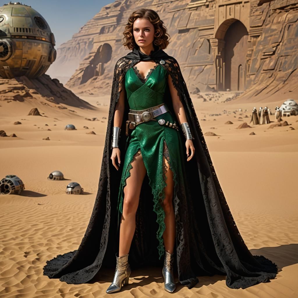 Tatooine Warrior Woman in Carbon Fiber Lace