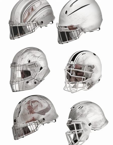 "Rust & Resilience: Post-Apocalyptic Helmet Concept Art Series". 10a