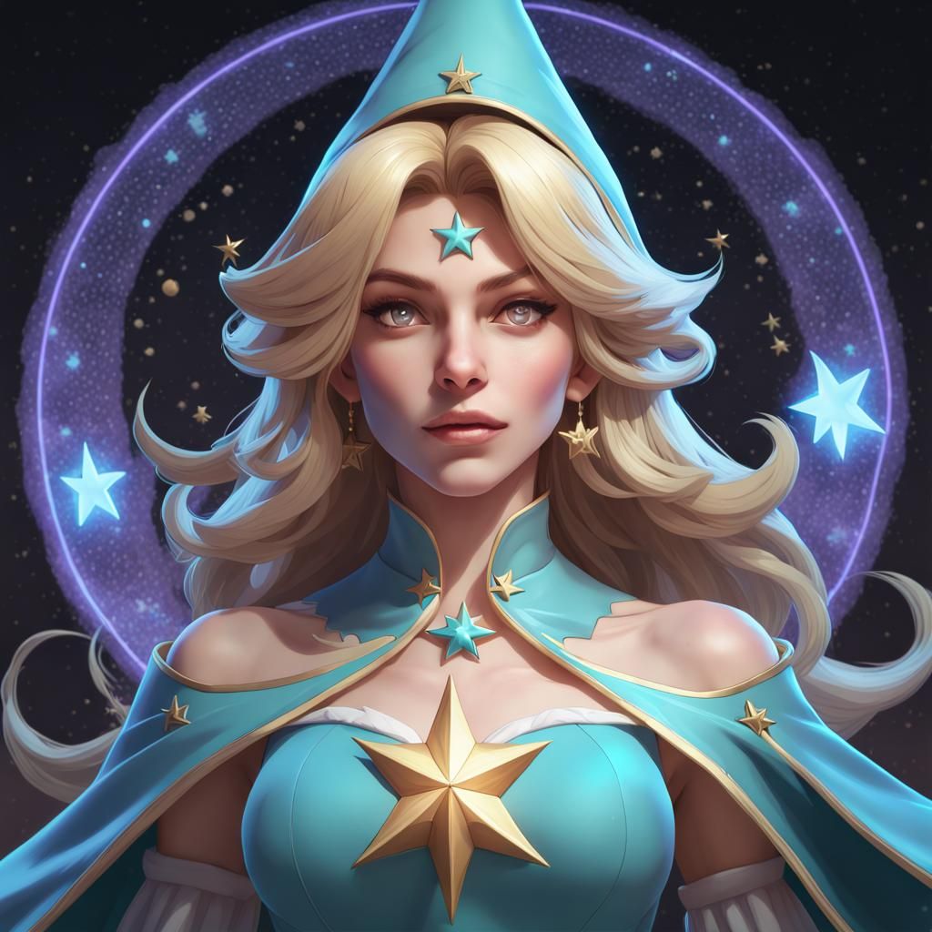 Rosalina as a Witch, Hyperdetailed Artstation Portrait