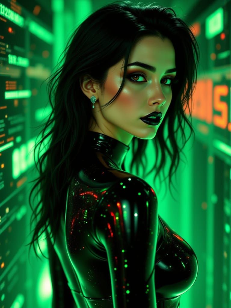 Glitch Photography with Fractal Math and Pin-Up Glamour