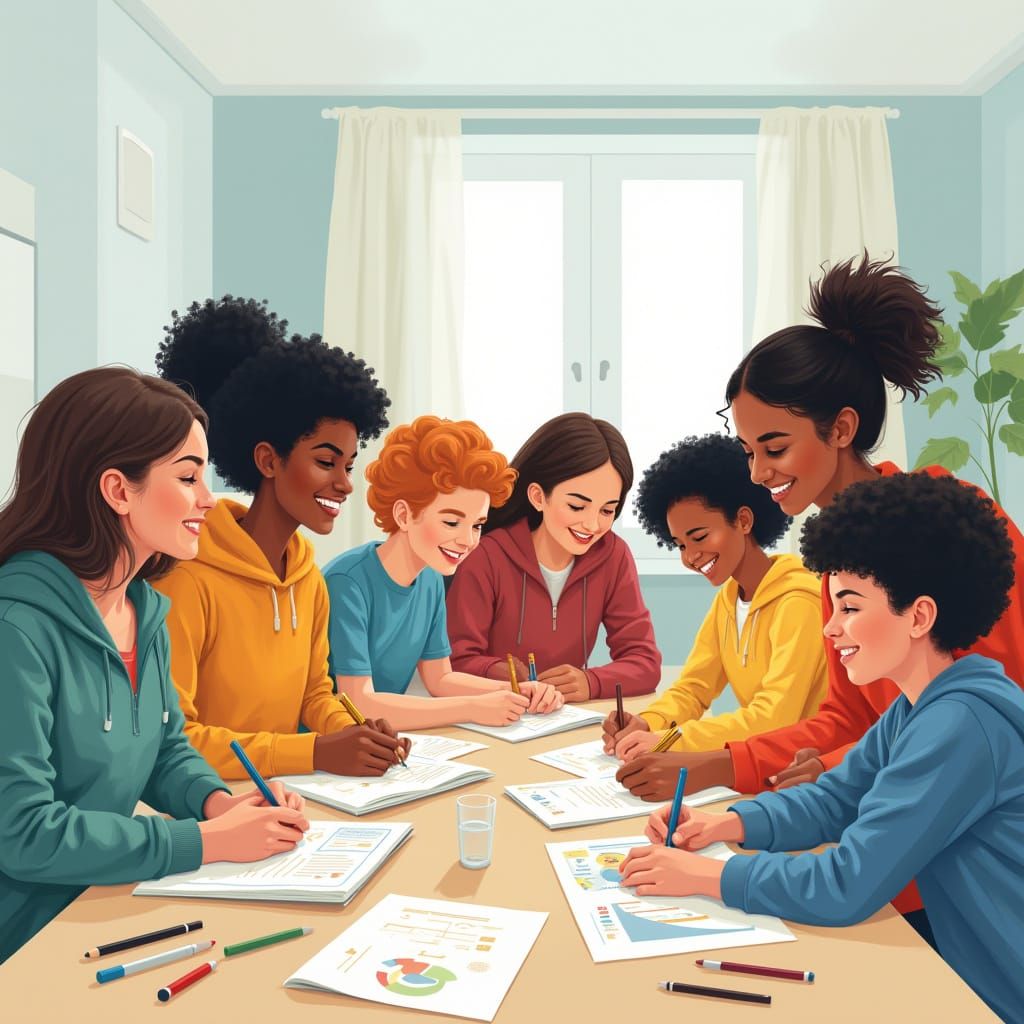 Students from Diverse Backgrounds Collaborate in Modern Clas...