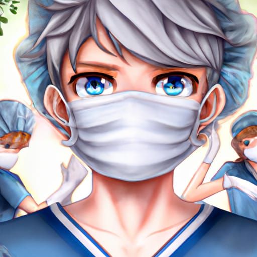 Cute Surgical Nurse Illustration in Studio Ghibli Style