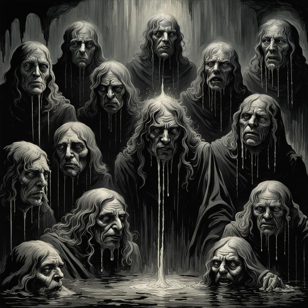 Melting Faces in Liquid Horror Art