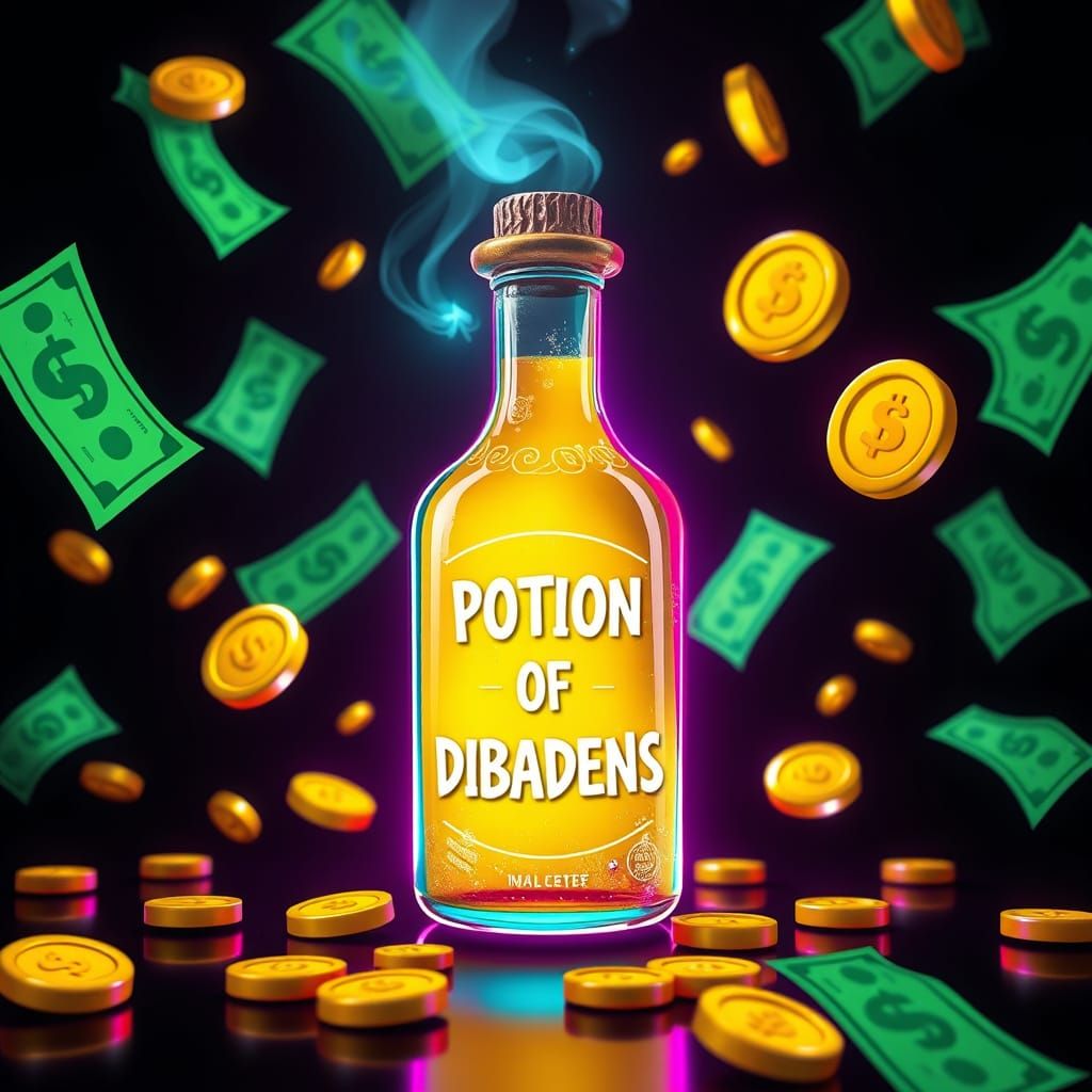 Potion of Dividends in Synthwave Style