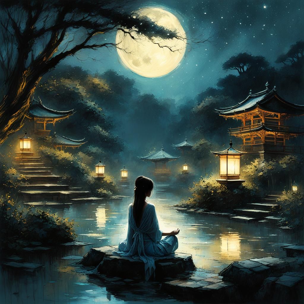 Meditation by the pond