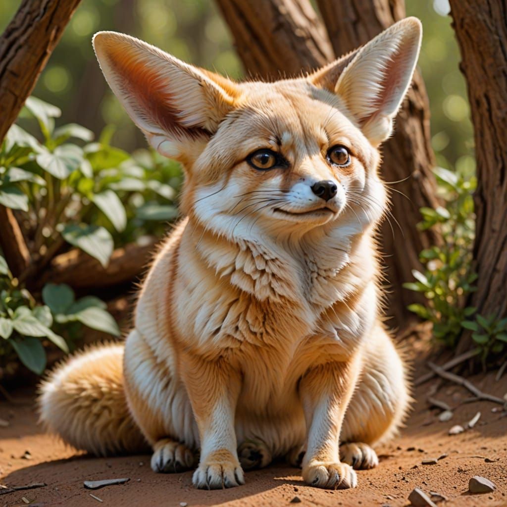 Adorable Fennec Fox with Plump Fur