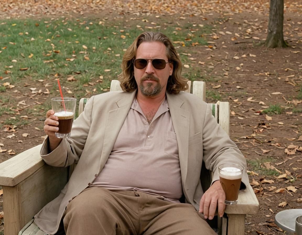 The Dude with White Russian in Park