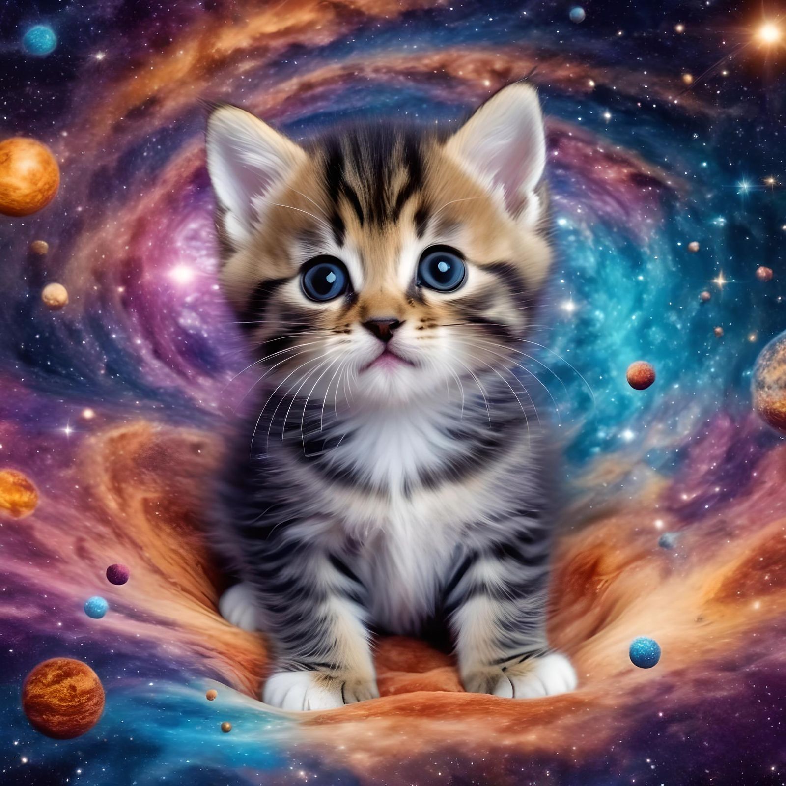 Cosmic Kitten Fantasy in 8k Resolution