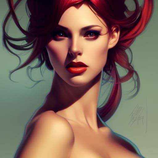 Seductive Secretary Portrait in Ultra HD