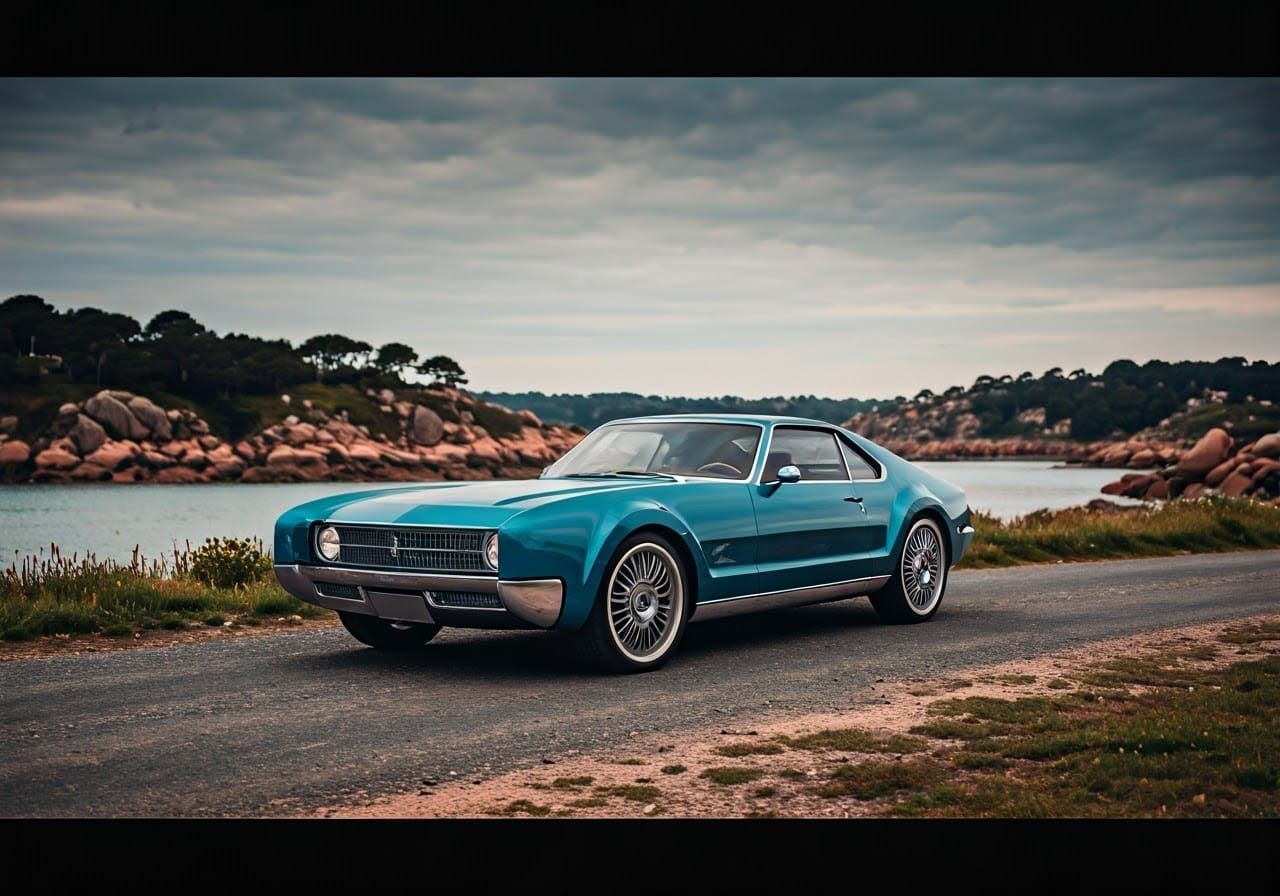 Vintage 2025 Toronado Concept Cruises Along Granite Coastlin...