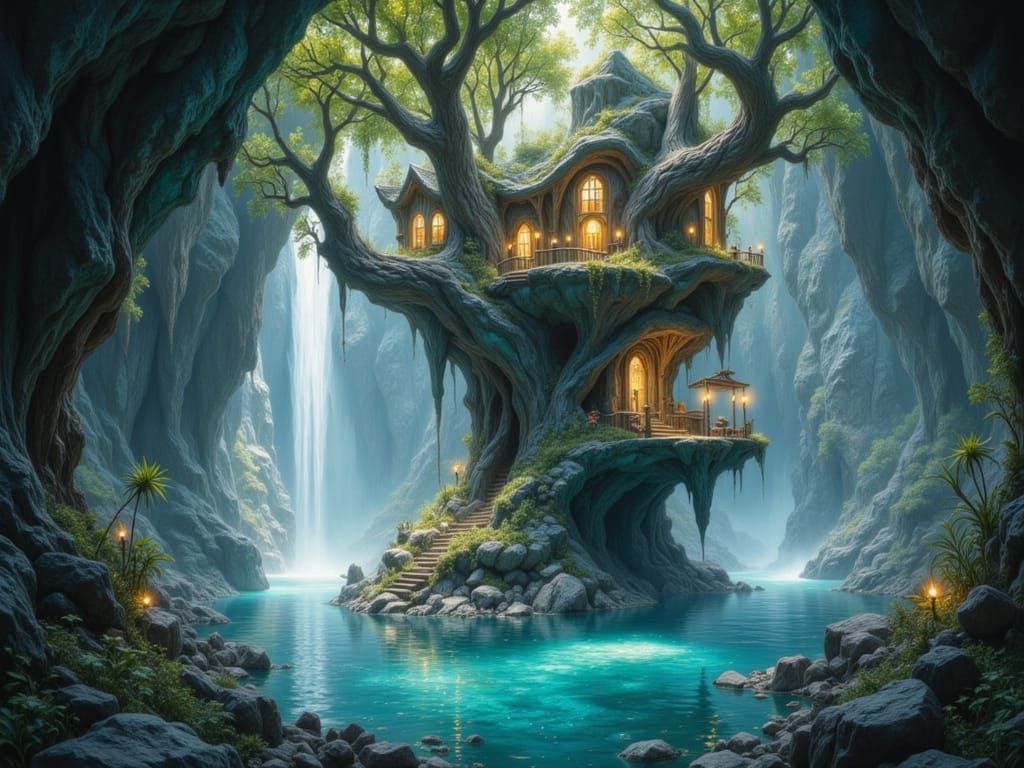 Lost City Treehouse in Gigantic Crystal Cave
