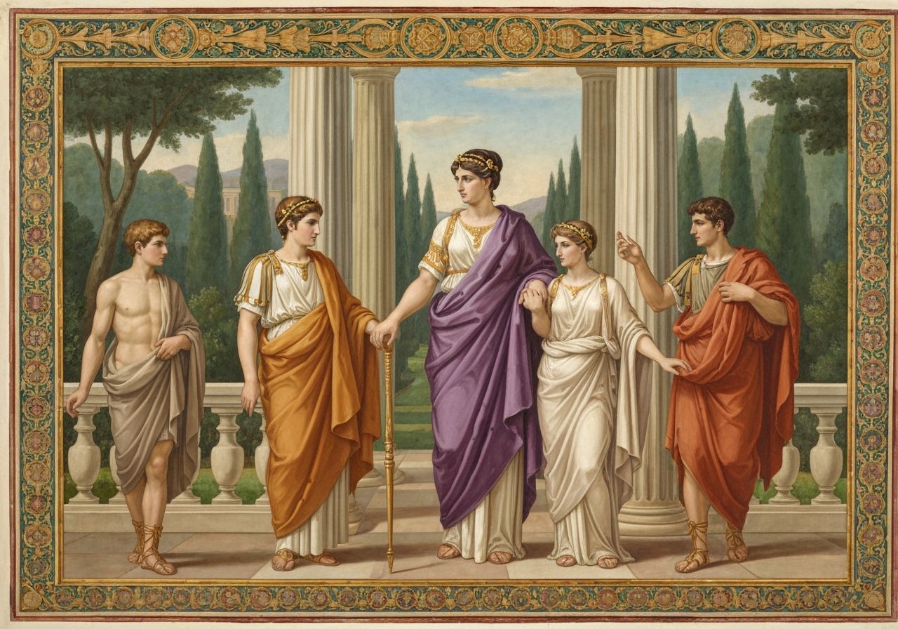 Lavish Roman Wall Painting: Empress Livia and Family