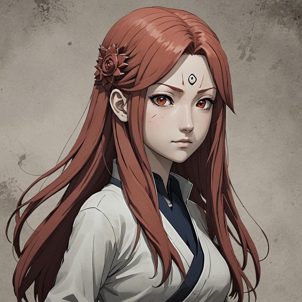 Kushina Uzumaki Realistic Anime Portrait