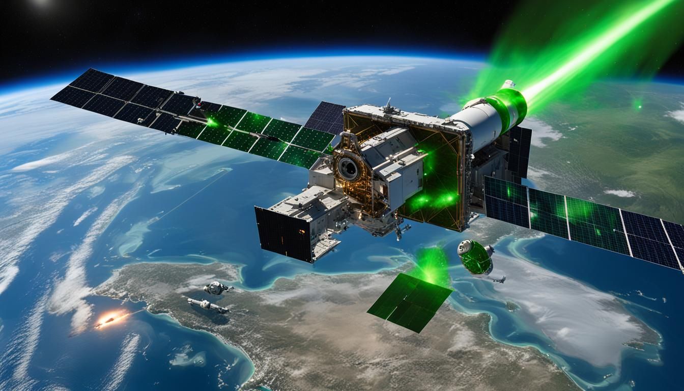 Advanced Combat Satellite Fires Laser Over Caribbean