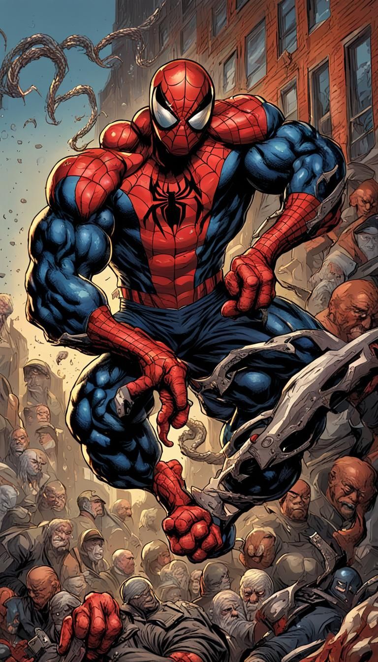 Violent Battle: Spider-Man, Trump, and Venom