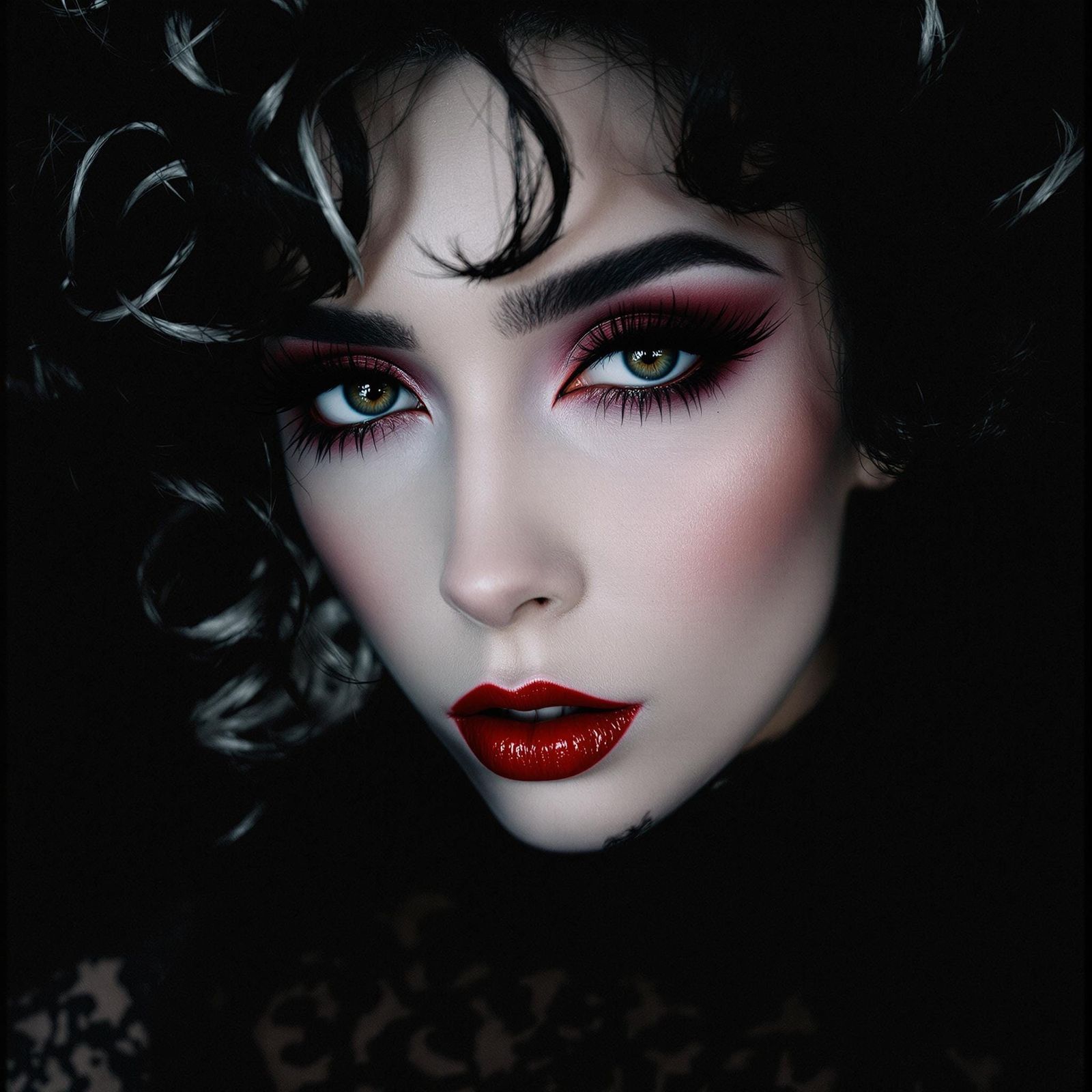 Gothic Goddess with Haunting Beauty