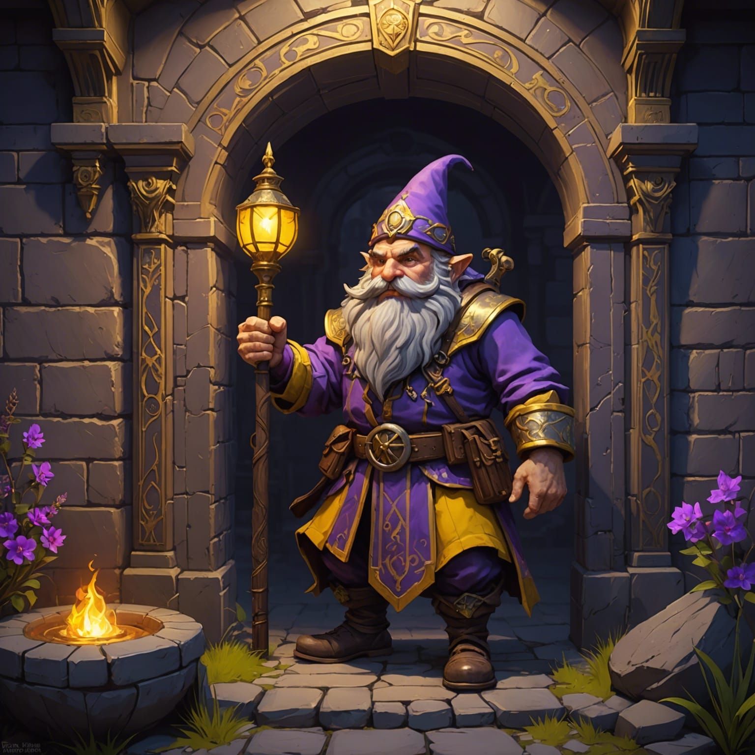 Gnomish God of Coblyns: Dark Fantasy Concept Art