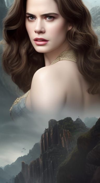 Hayley Atwell in Medieval Market, Digital Illustration