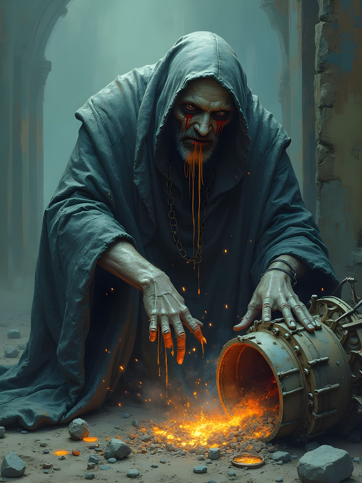 Hobo. Deity. Vandal. Weeping. Glacial. Mechanism. Bacchanal.