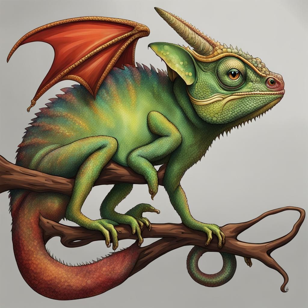 Dragon Chameleon Hybrid: A Colorful Creature