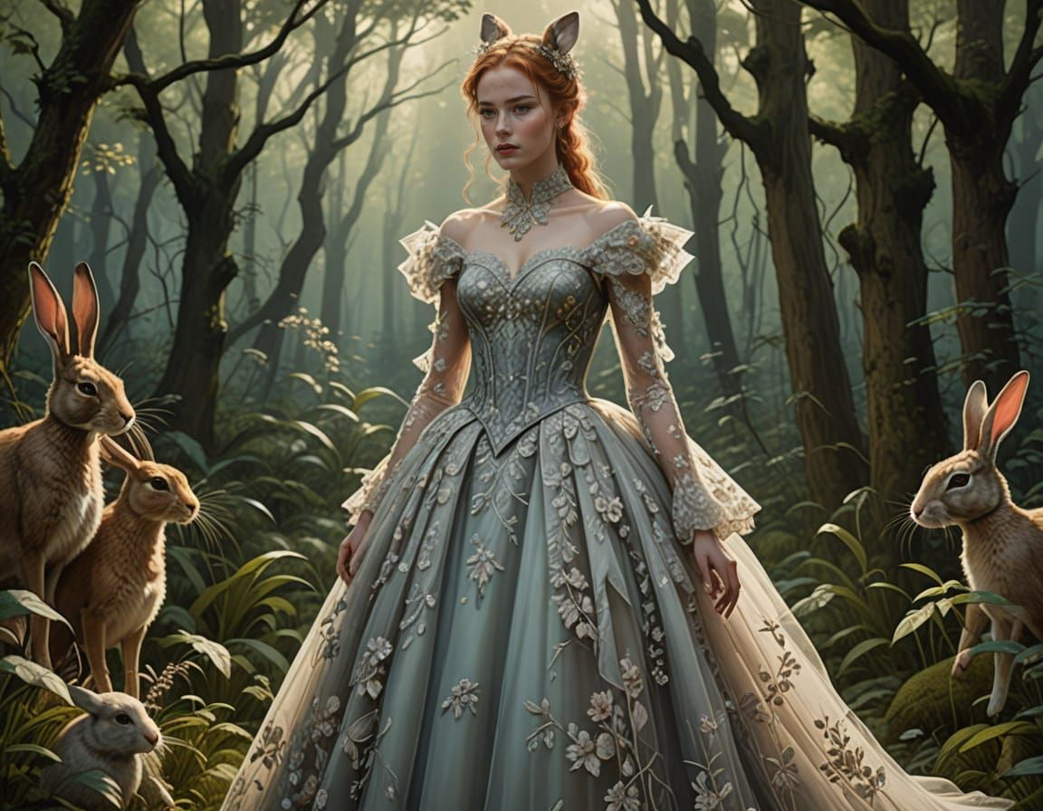 Rabbits Strut on the Catwalk in Exquisite Dresses