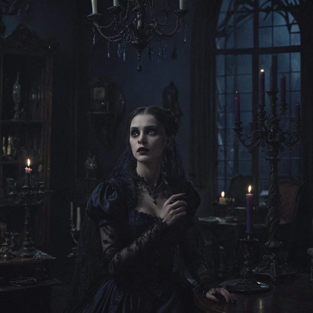 Gothic Realism: Vampire Furniture Shopping at Night