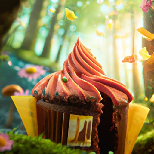 Cupcake in Studio Ghibli Anime Style