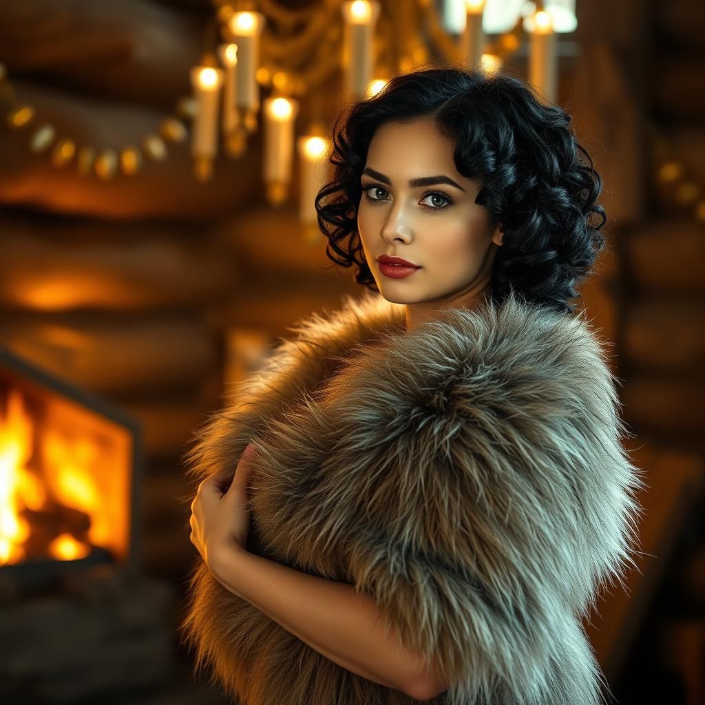 Dancer in Log Cabin: Art Nouveau and Pre-Raphaelite Fusion