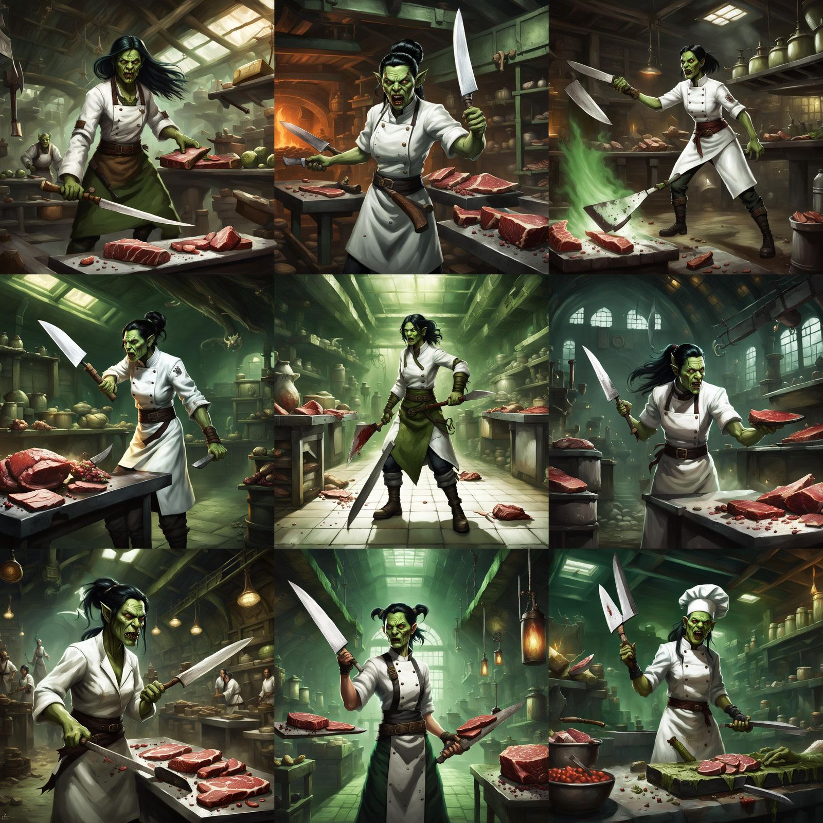 Angry Orc Chef Throws Cleaver in Steampunk Lab