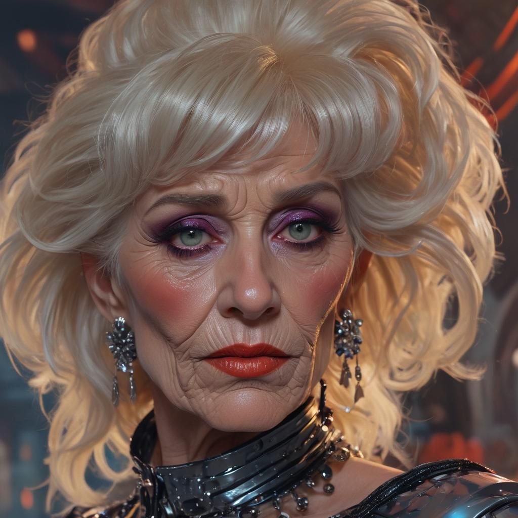 Barbarella Reimagined: Retro-Futuristic Digital Art