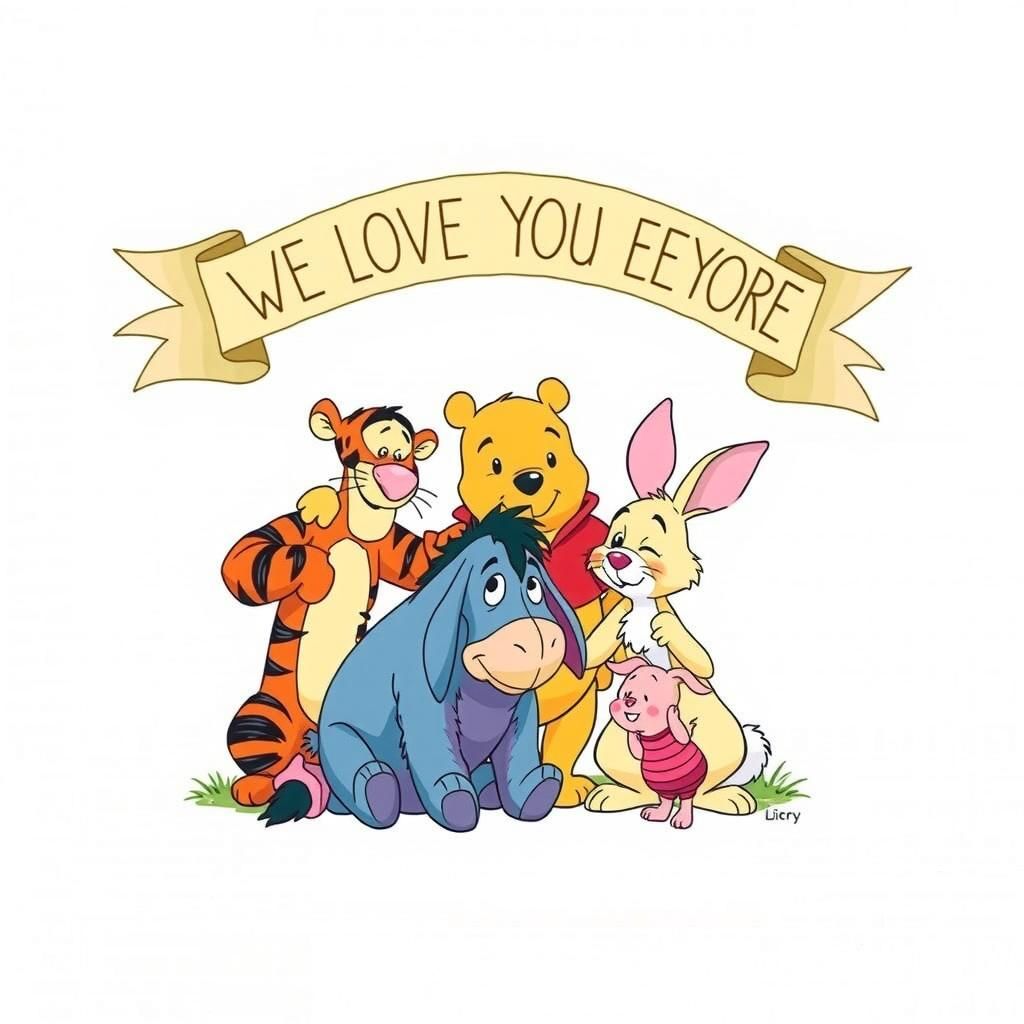 Winnie the Pooh Friends Support Eeyore