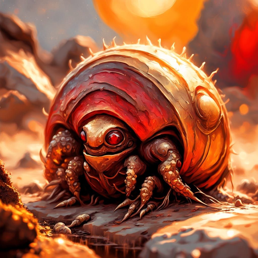 Earthy Fantasy Creature in Oil Painting Style