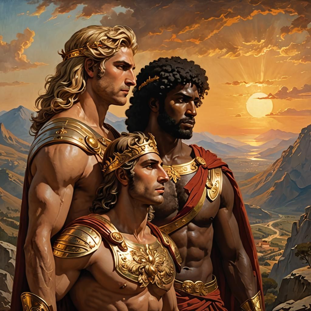 Achilles and Patroclus: A Homeric Epic Painting