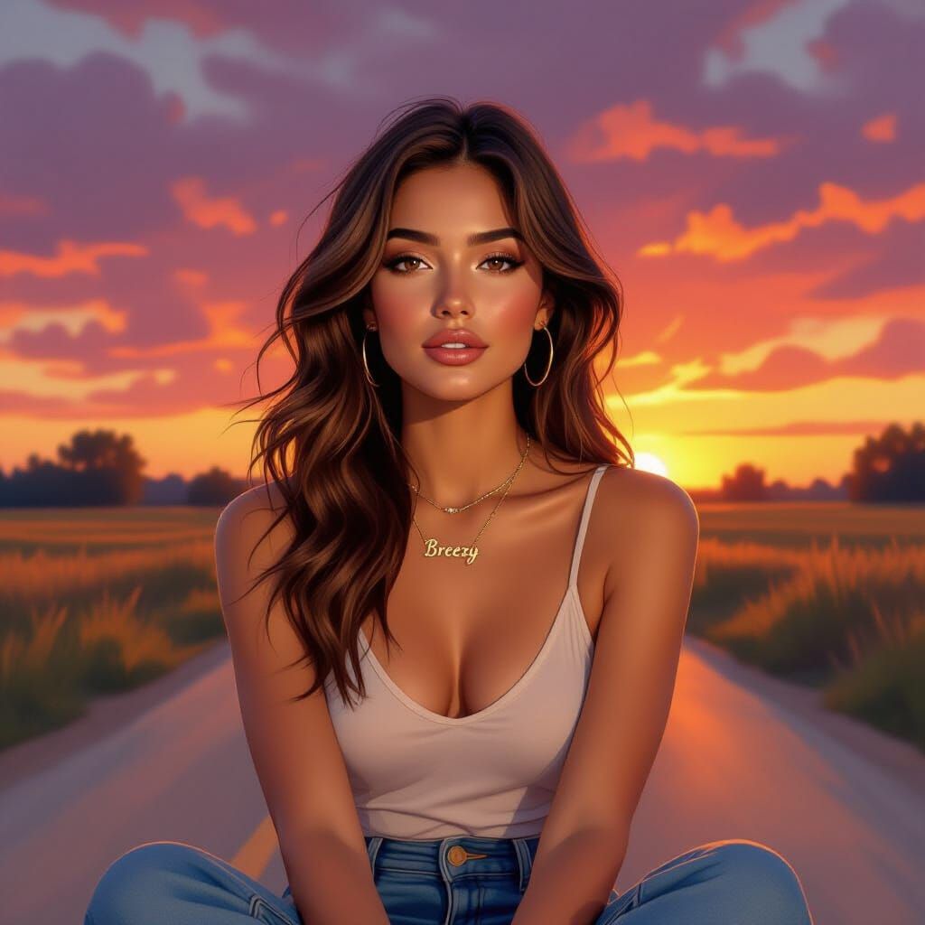 Woman with Blunt: Contemporary Portrait