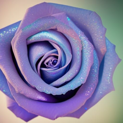 Purple holographic rose with cobalt blue accents& lavender holographic accents& pearlescent white holographic accents& e...