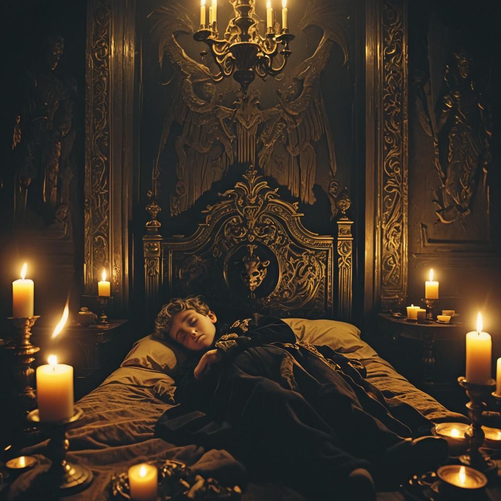 Creepy Imperial Shadows in Flickering Candlelight