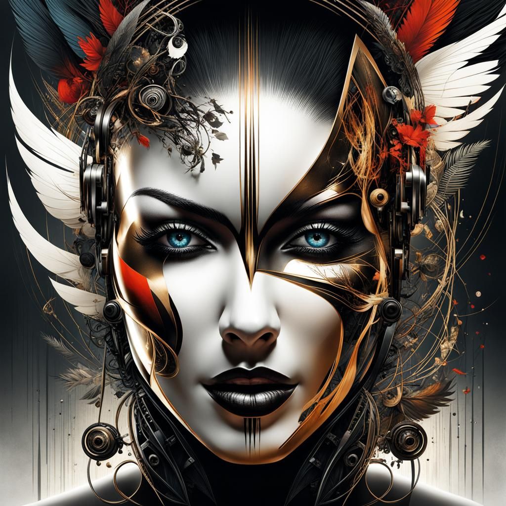 Divided Mind: A Surreal Portrait of Duality