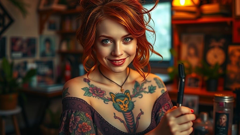 Bohemian Tattoo Artist in Graffiti Art Style