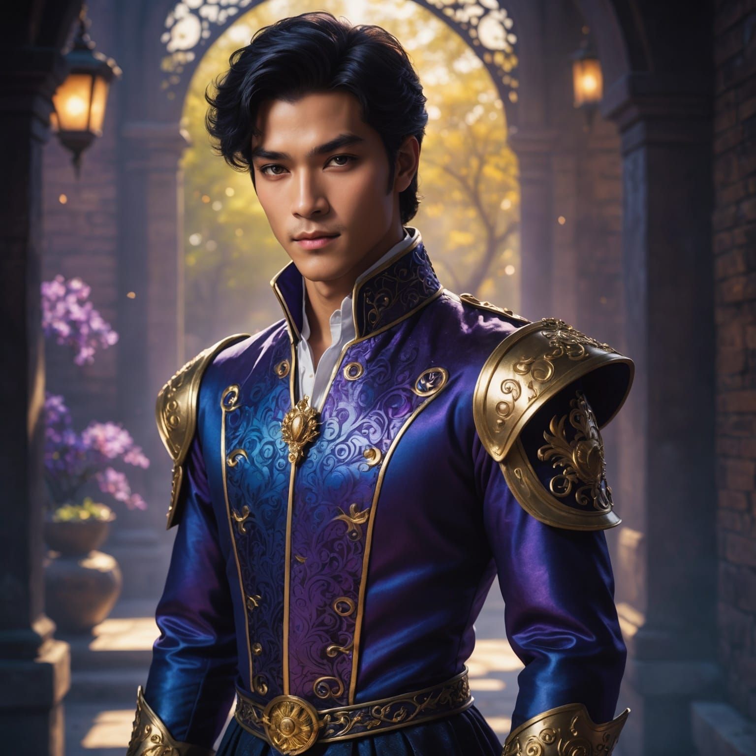 Asian Prince Charming in Dark Fantasy Concept Art