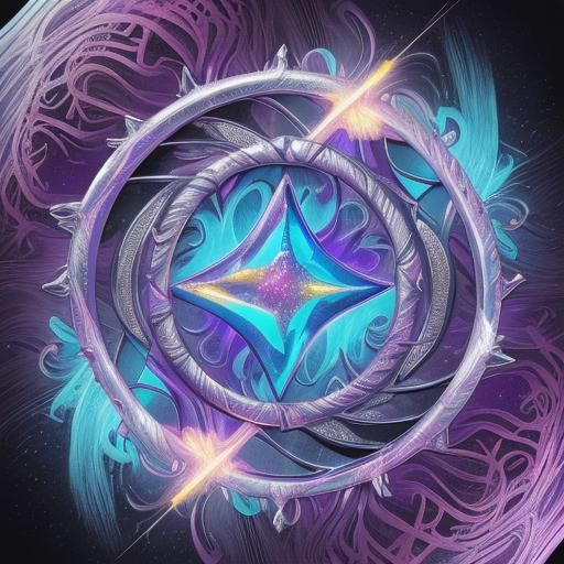 Hyperrealistic Flames Against Cosmic Psychedelic Backdrop