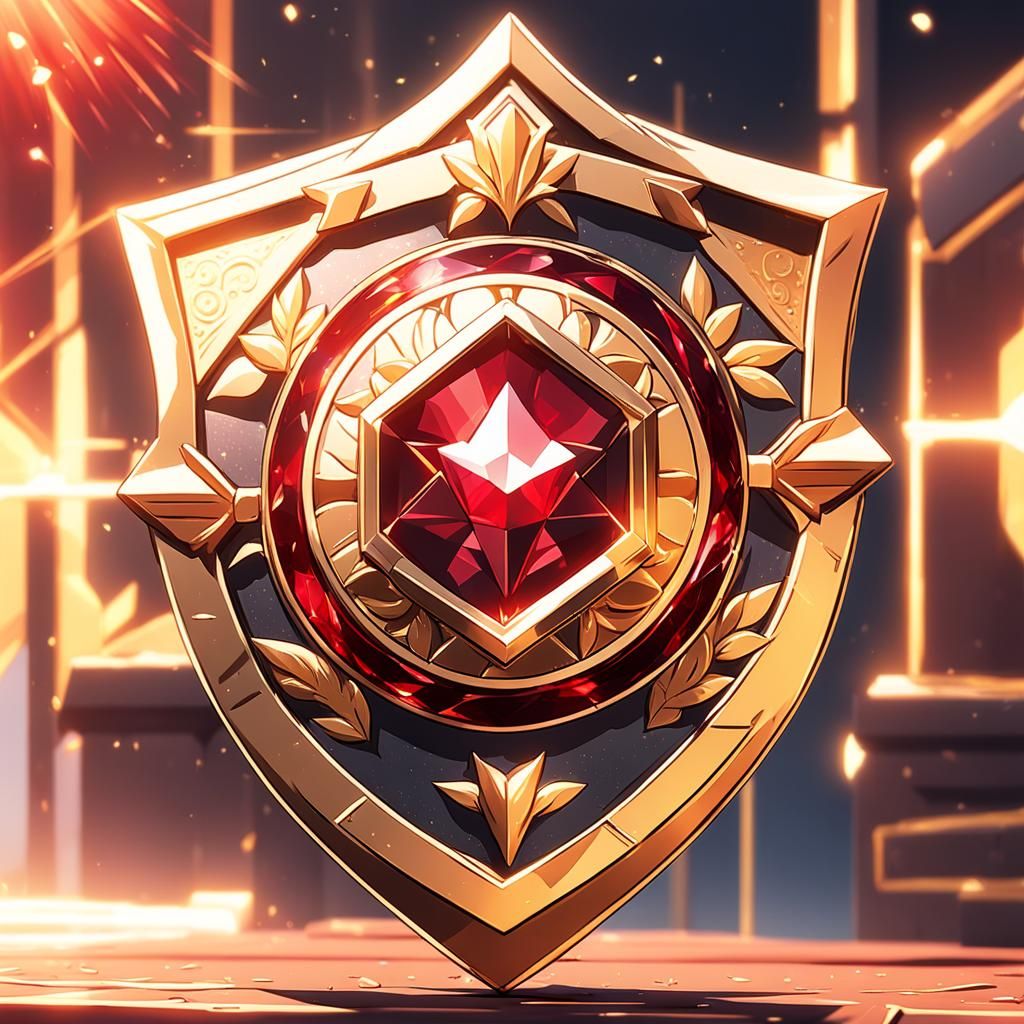 Ruby Gem School Badge in Anime Style