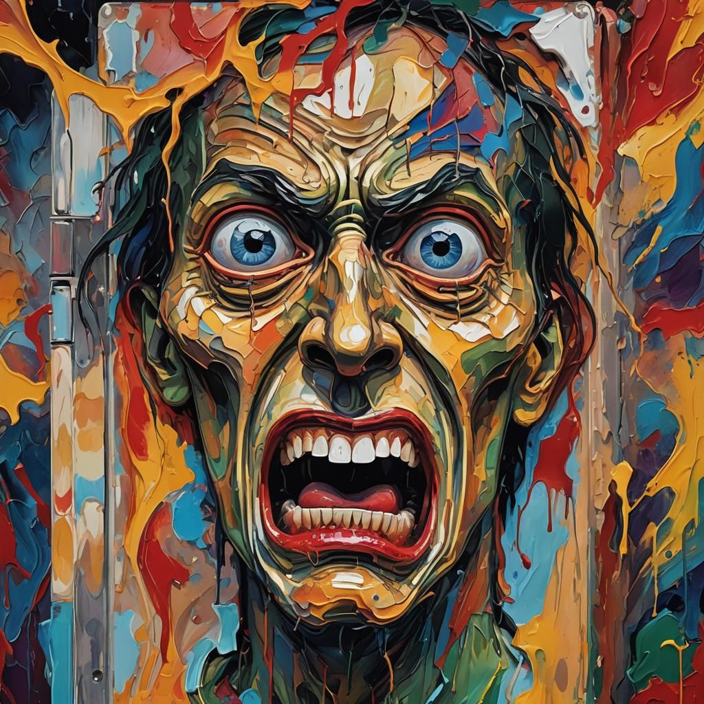 Expressionist Refrigerator Screaming into the Void